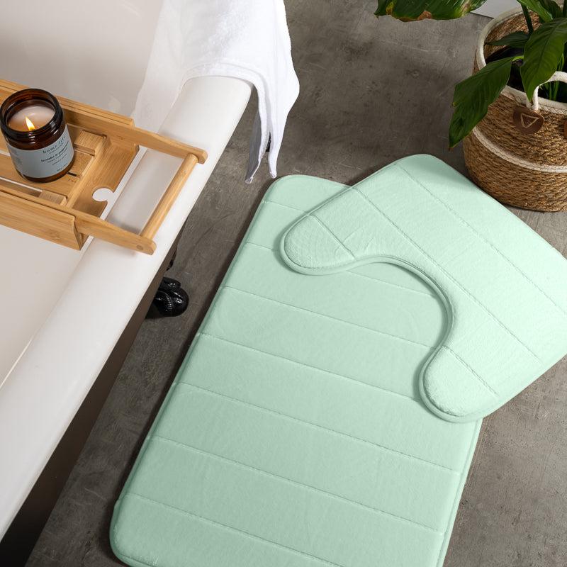 Two Piece Milan Memory Foam Mat - Duck Egg