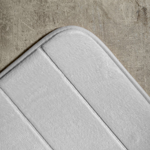 Milan Memory Foam Bathroom Mat Mid Grey 2 Piece-Bath Mats