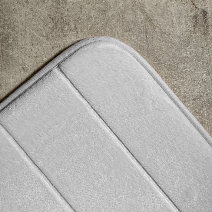 Milan Memory Foam Bathroom Mat Mid Grey 2 Piece-Bath Mats