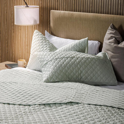 Mist Whisper Soft Premium Cotton Quilt Duck Egg-Quilts & Comforters