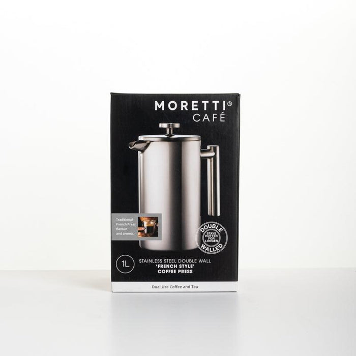 Moretti CafÃ© Coffee Plunger - Stainless Steel