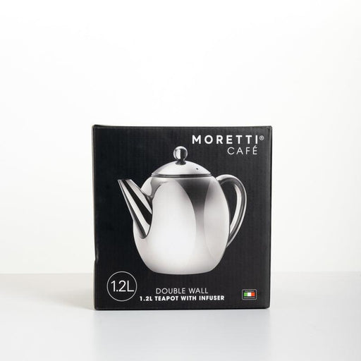 Moretti CafÃ© Teapot - Stainless Steel Oval