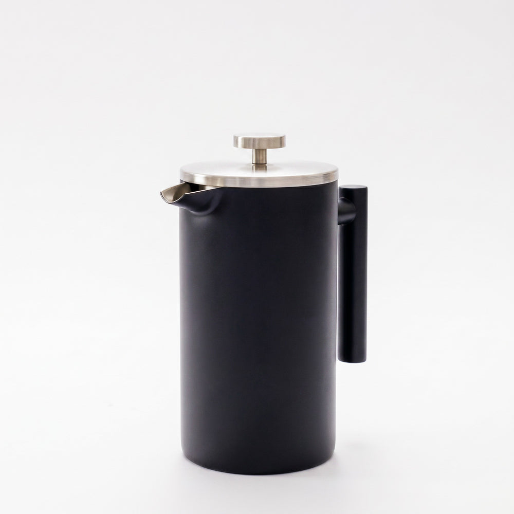 Moretti Café Coffee and Tea Plunger Stainless Steel Black-Coffee