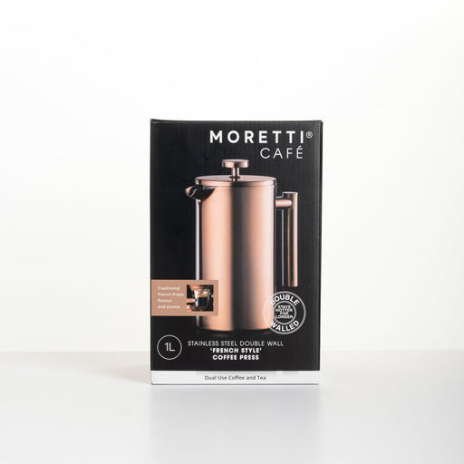 Moretti Café Coffee Plunger - Rose Gold