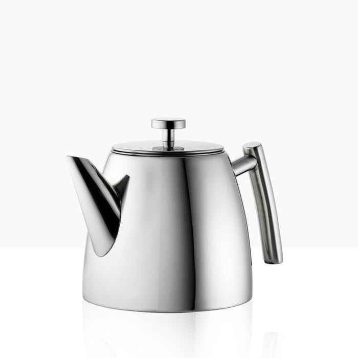 Moretti Café Teapot - Stainless Steel Tapered