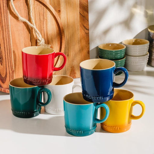 Moretti Casa Contemporary Stoneware Mugs - Set of 6-Mugs