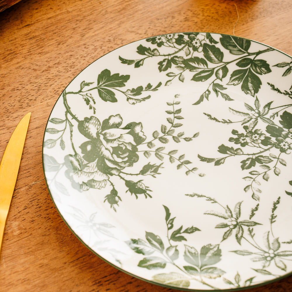 Moretti Casa Flora Dinner Plate Green-Dinner Plate
