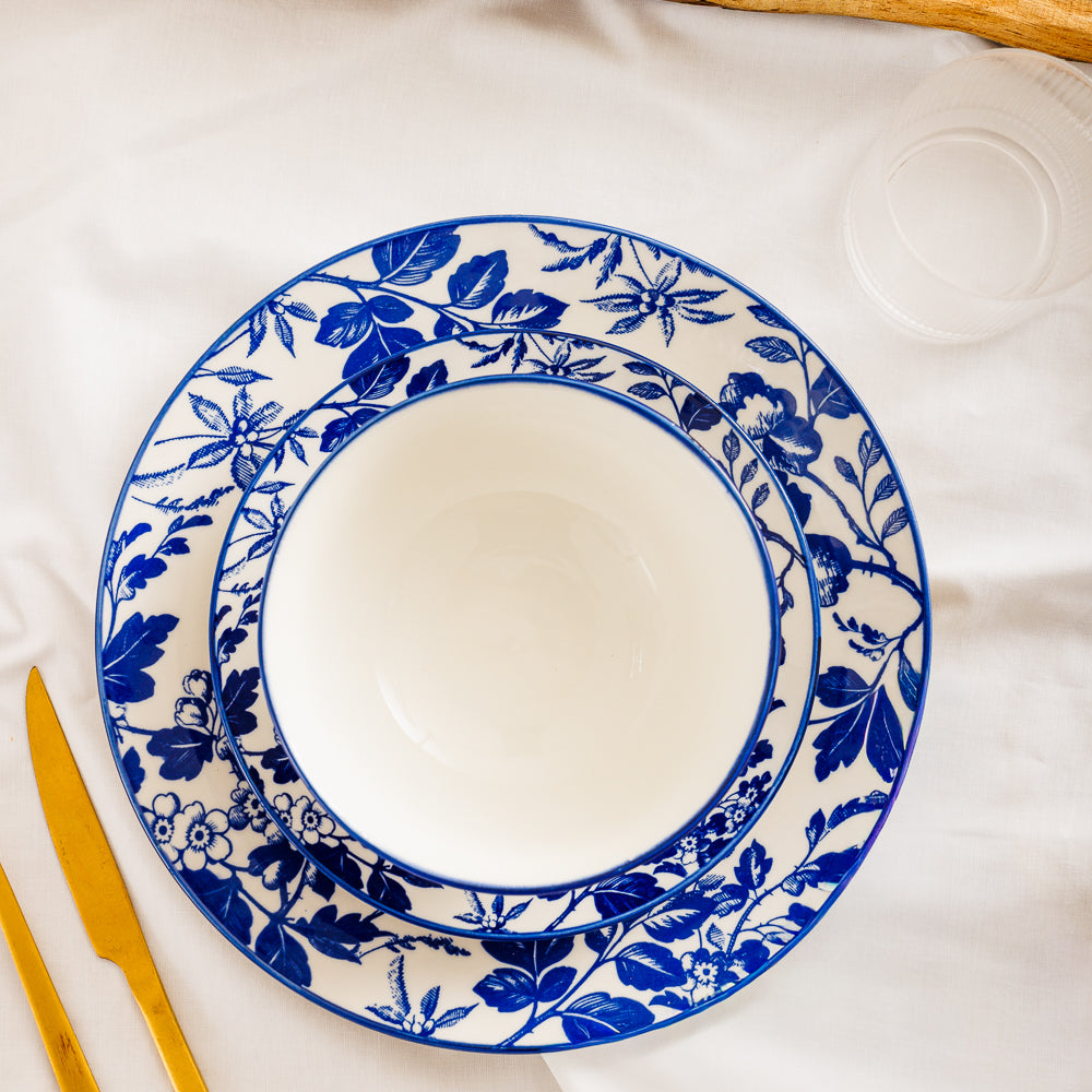 Moretti Casa Flora Side Plate Blue-Side Plate