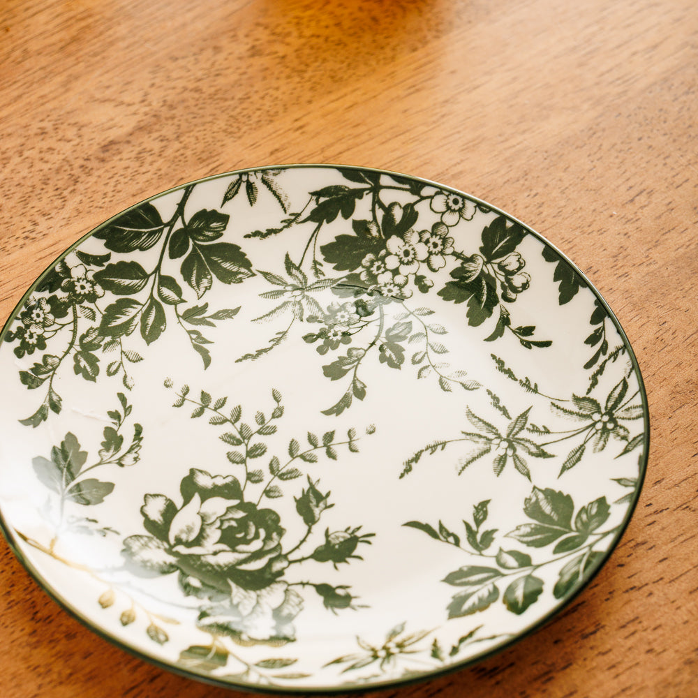 Moretti Casa Flora Side Plate Green-Side Plate