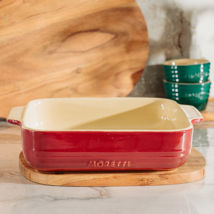 Moretti Casa Stoneware Baker Dish Merlot-Dishes