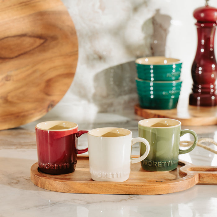 Moretti Casa Stoneware Espresso Mug Merlot-Mugs