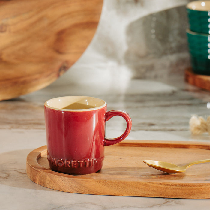 Moretti Casa Stoneware Espresso Mug Merlot-Mugs