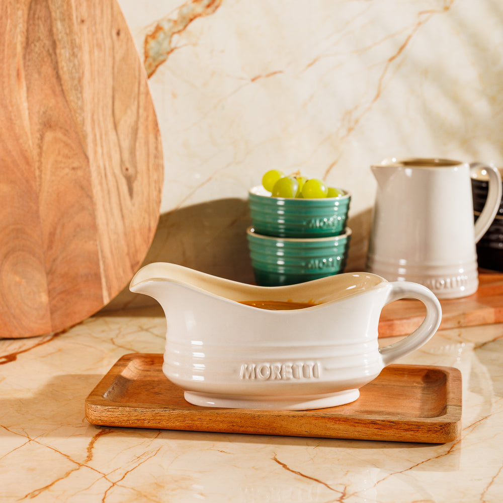Moretti Casa Stoneware Gravy Boat Brulee-Jugs
