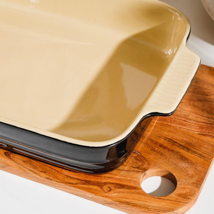 Moretti Casa Stoneware Lasagne Dish Charcoal-Dish