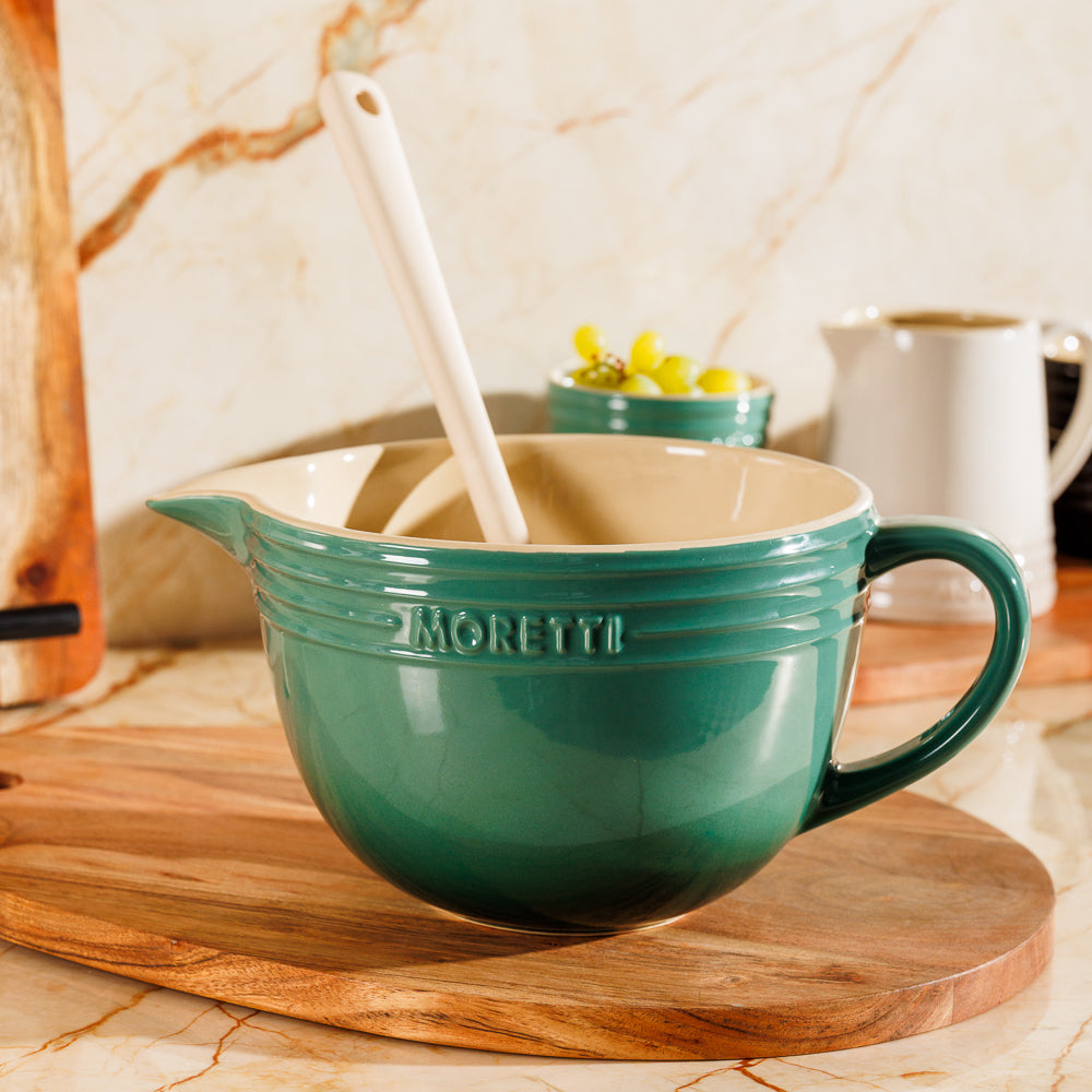 Moretti Casa Stoneware Pouring Bowl Moss-Jugs