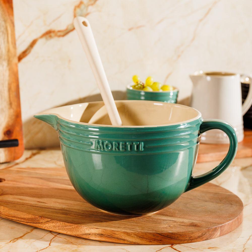 Moretti Casa Stoneware Pouring Bowl Moss-Jugs