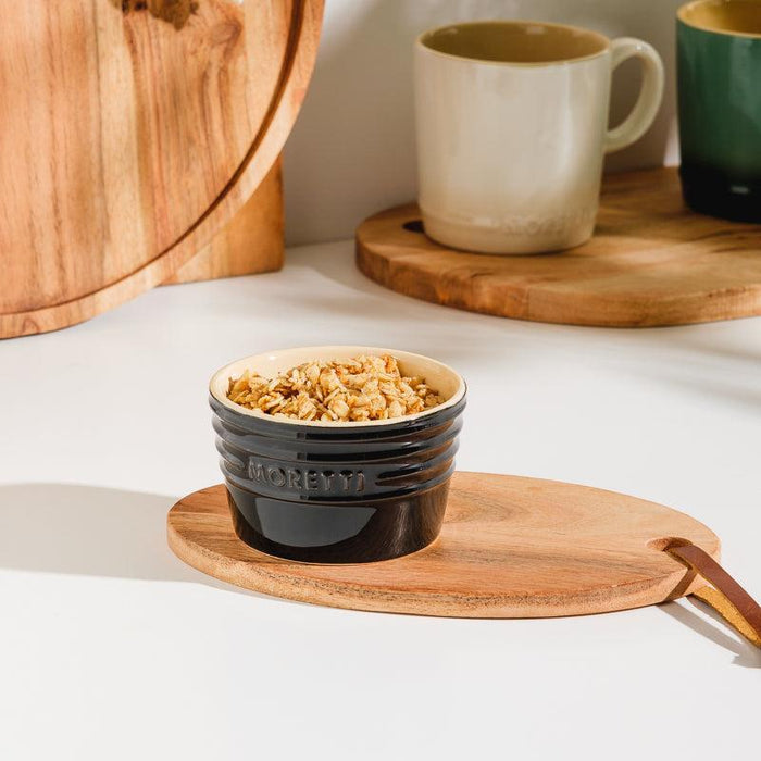 Moretti Casa Stoneware Ramekin Set of 2 Charcoal-Ramekin