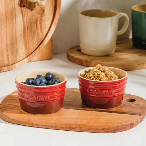 Moretti Casa Stoneware Ramekin Red Set of 2-Ramekins