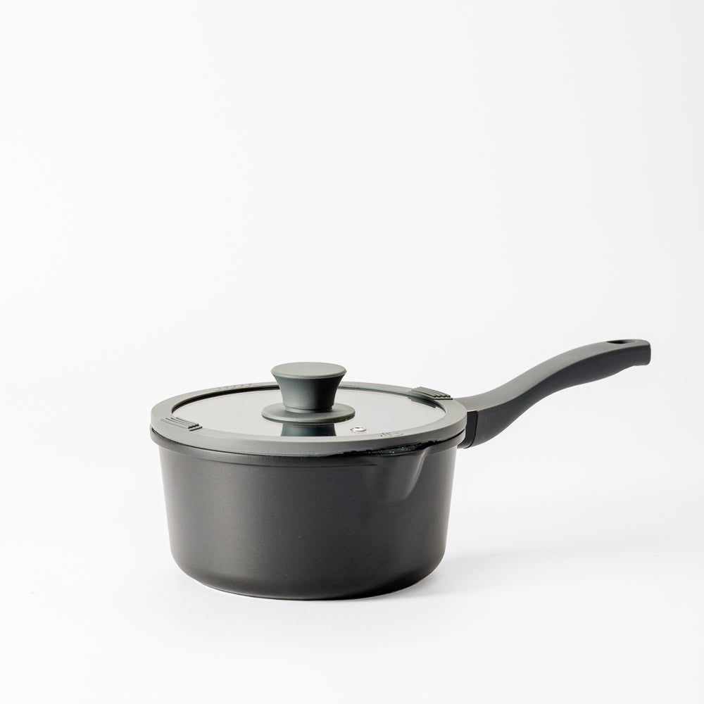 Moretti Chef Alu Die Cast Sauce Pan with Lid 18x9cm-Sauce Pan