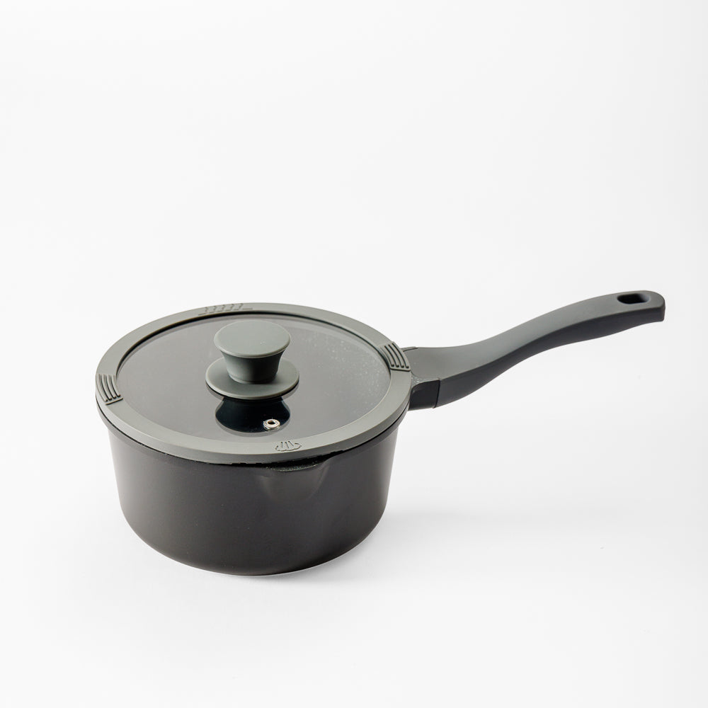 Moretti Chef Alu Die Cast Sauce Pan with Lid 18x9cm-Sauce Pan
