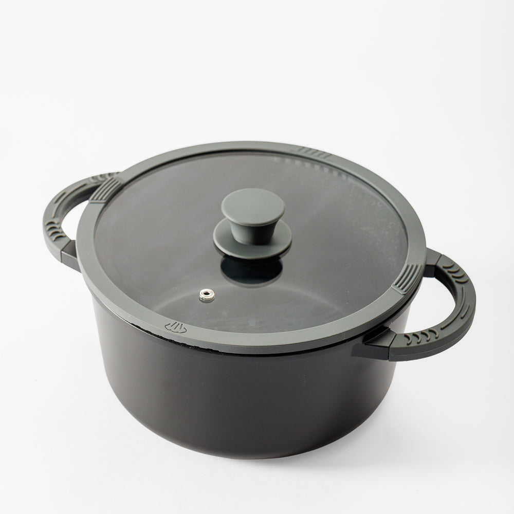 Moretti Chef Alu Die Cast Sauce Pot with Lid 24x12cm-Sauce Pot