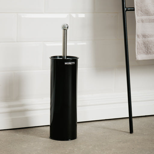 Moretti Gloss Finish Toilet Brush Black-Toilet Brushes