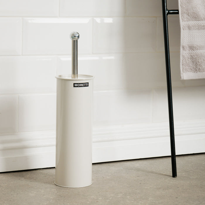 Moretti Gloss Finish Toilet Brush Cream-Toilet Brushes