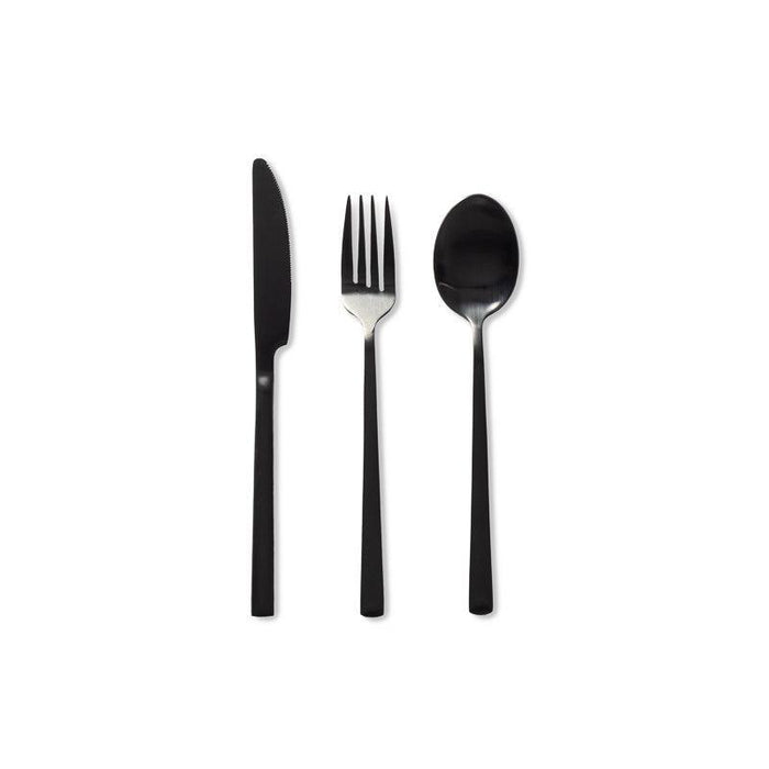 Moretti 12 Piece Black Cutlery Set London-KITCHEN
