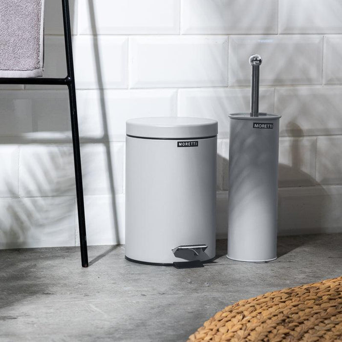 Moretti Matt Finish 3L Pedal Bin - Light Grey