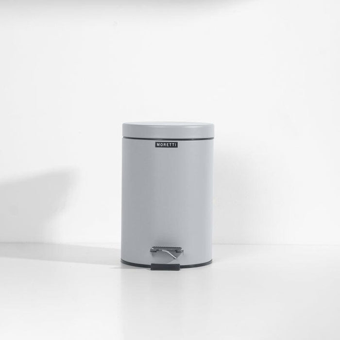 Moretti Matt Finish 3L Pedal Bin - Light Grey