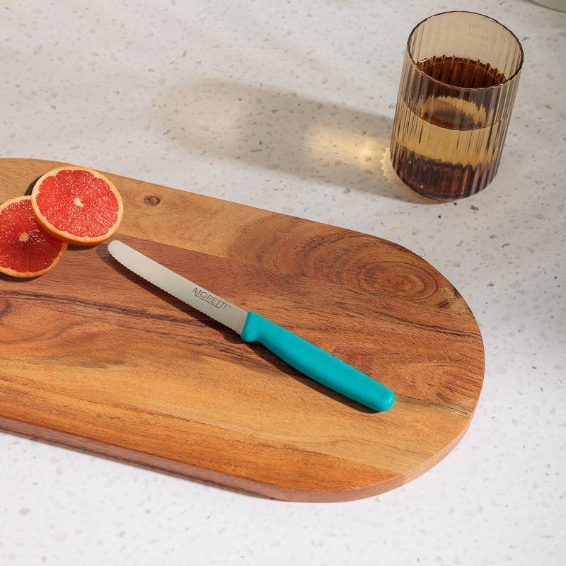 Moretti Pro Utility Knife 4 Inch - Turquoise-KITCHEN