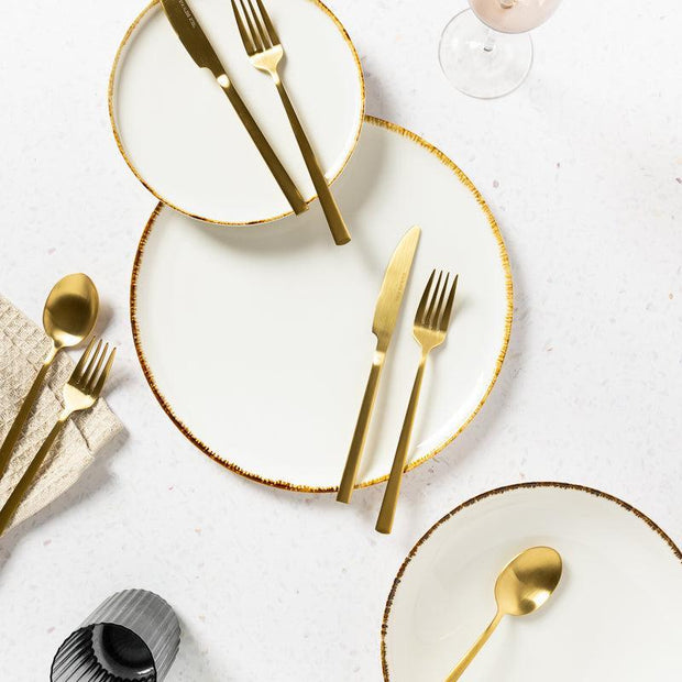 Moretti 12 Piece Gold Cutlery Set Rome – Whitehouse & Continental Linen