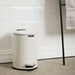 Moretti Round Gloss Finish Pedal Bin 3L Cream-Pedal Bin