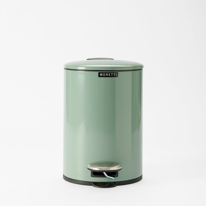 Moretti Round Gloss Finish Pedal Bin 3L Pistachio-Pedal Bin