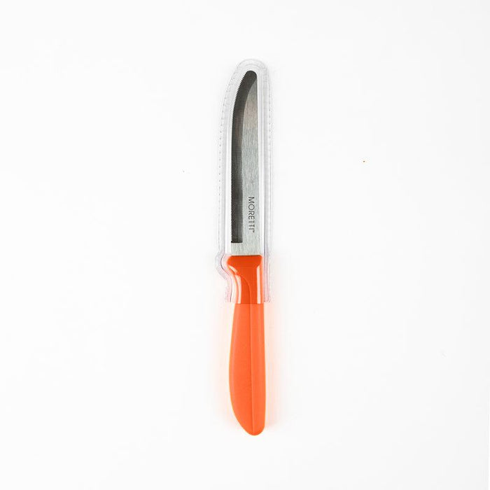 Moretti Rounded Serrated Knife - Orange-Knives