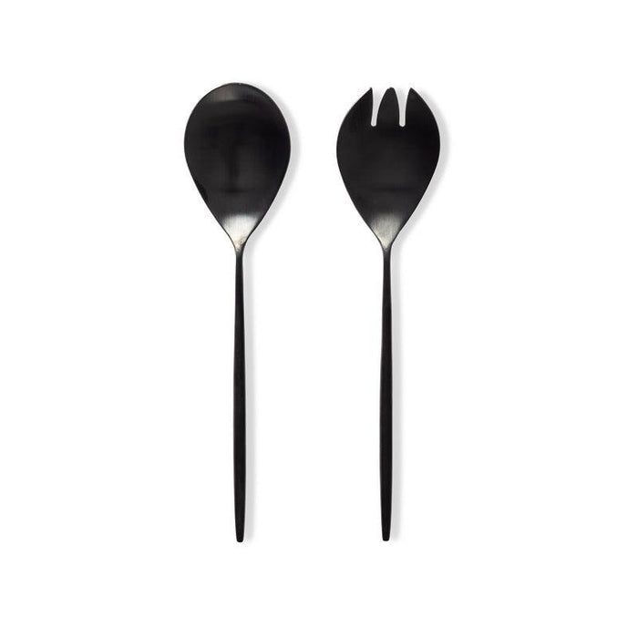 Moretti Salad Server Set Black-KITCHEN