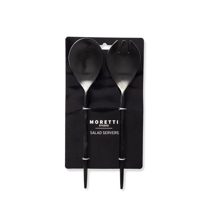 Moretti Salad Server Set Black-KITCHEN