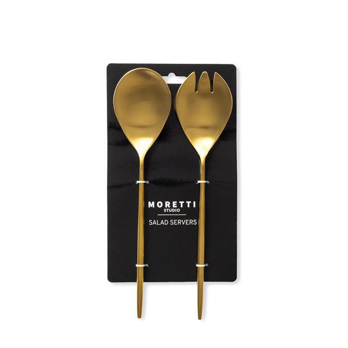 Moretti Salad Server Set Gold-KITCHEN