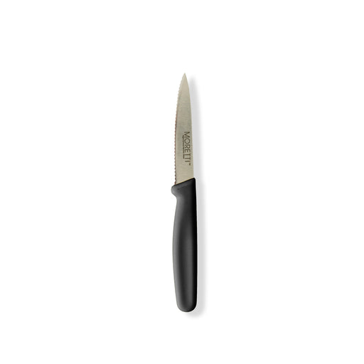 Moretti Serrated Paring Knife Black-Knives