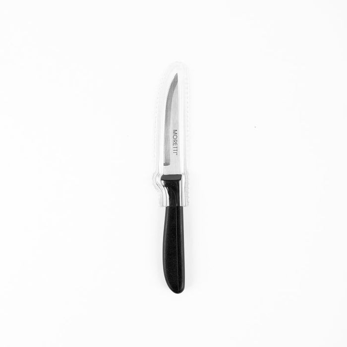 Moretti Serrated Paring Knife - Black-Knives