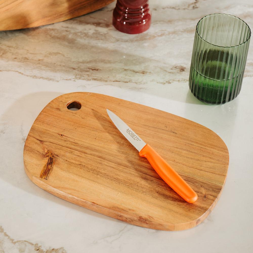 Moretti Serrated Paring Knife Orange-Knives