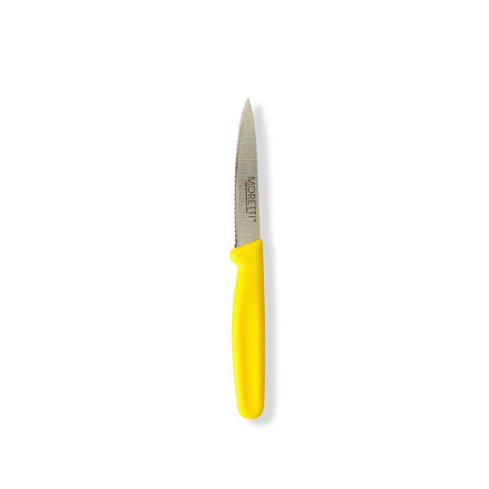 Moretti Serrated Paring Knife Yellow-Knives