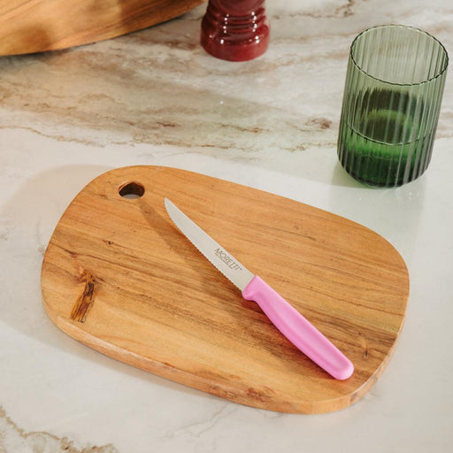 Moretti Serrated Steak Knife Pink-Knives