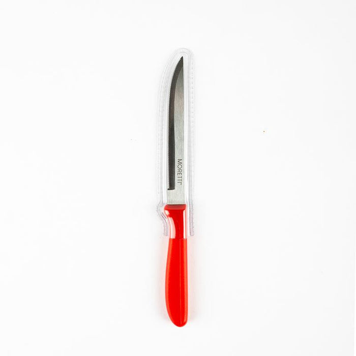 Moretti Serrated Utility Knife - Red-Knives