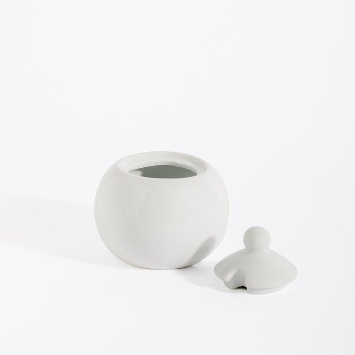 Moretti Sugar Pot - White-Sugar Bowl