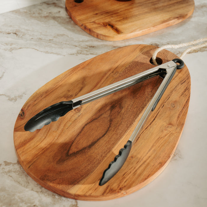 Moretti Tong Silicone Black-Utensils