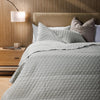 Moss Whisper Soft Premium Cotton Quilt Silver