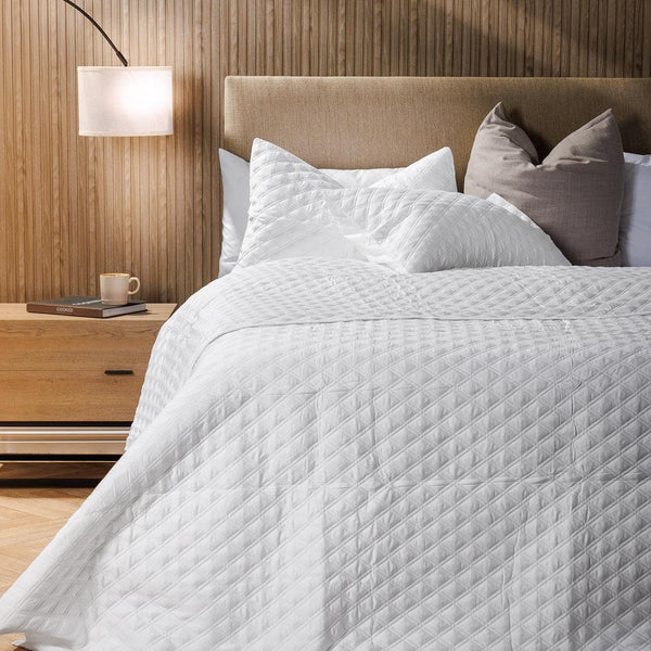 美品 POST O'ALLS  CRUZ3 Cotton Quilt Moss Whisper Soft Premium Cotton Quilt White – Whitehouse
