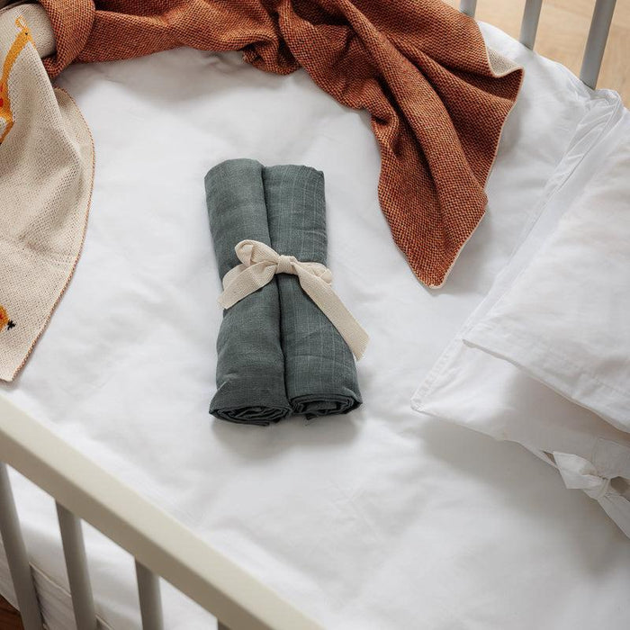 Muslin Swaddle Blanket - Willow - 2 Pack-Bedding