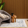 Mykonos Mediterranean Collection Jacquard Polycotton Carpet Blue